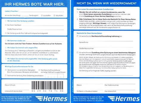 hermes versand kunde nicht angetroffen|hermes bote zustellversuche.